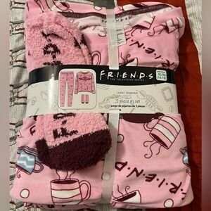 Friends TV Series Womens 3 Piece Pajama Set w/Socks - Central Perk XL New